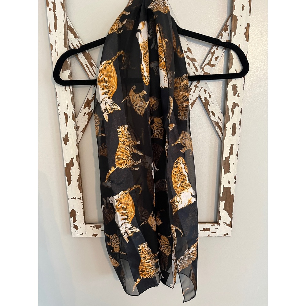 Vintage Satin‎ Cat Scarf